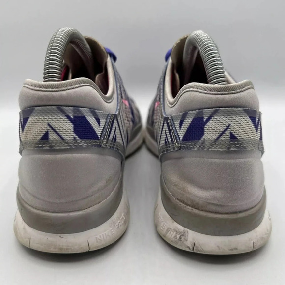 Nike Free 5.0 TR Fit 5 Print Women’s 8.5 Wolf Gray Purple Running 704695-005 - Picture 4 of 8